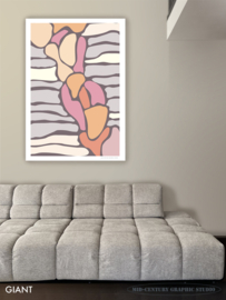 SNAIL (pink) | Midcentury Graphic Studio | Werk op aluminium mat wit