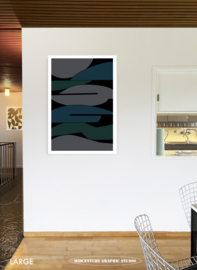 ALIGATOR (grey) | Midcentury Graphic Studio | Werk op aluminium mat wit