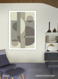 MELODY | Midcentury Graphic Studio | Werk op aluminium mat wit