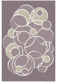 SOAP (brown) | Midcentury Graphic Studio | Werk op aluminium mat wit