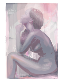 HOPE (rose) | Caspar Luuk | Art print op GLASS-effect