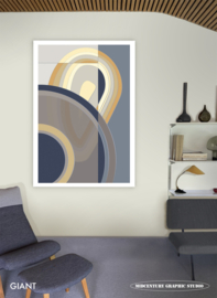 SHOW UP | Midcentury Graphic Studio | Werk op aluminium mat wit