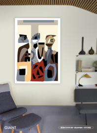 BUS RIDE | Midcentury Graphic Studio | Werk op aluminium mat wit