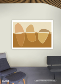 BRIDGE (cream) | Midcentury Graphic Studio | Werk op aluminium mat wit