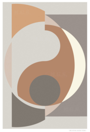 WHALE (brown) | Midcentury Graphic Studio | Werk op aluminium mat wit