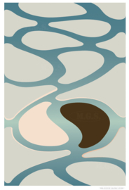 MATCH (ice blue) | Midcentury Graphic Studio | Werk op aluminium mat wit