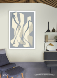 BALLROOM (cool grey) | Midcentury Graphic Studio | Werk op aluminium mat wit