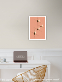 HOTEL  (flamingo)| Midcentury Graphic Studio | Werk op aluminium mat wit