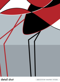 WATERFOWL (grey) | Midcentury Graphic Studio | Werk op aluminium mat wit