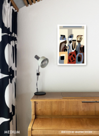 BUS RIDE | Midcentury Graphic Studio | Werk op aluminium mat wit