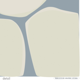 TEMPLE (blue-grey) | Midcentury Graphic Studio | Werk op aluminium mat wit
