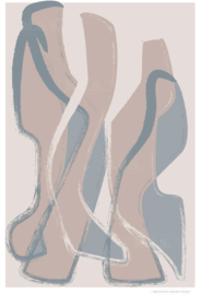 BALLROOM (beige) | Midcentury Graphic Studio | Werk op aluminium mat wit