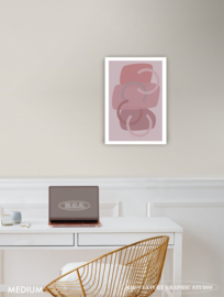 BAG (dusty pink) | Midcentury Graphic Studio | Werk op aluminium mat wit