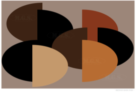 HALF PAST EIGHT | Midcentury Graphic Studio | Werk op aluminium mat wit