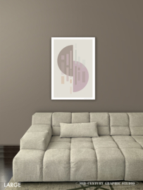 POINTLESS (dusty pink) | Midcentury Graphic Studio | Werk op aluminium mat wit