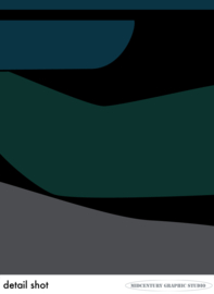 ALIGATOR (grey) | Midcentury Graphic Studio | Werk op aluminium mat wit