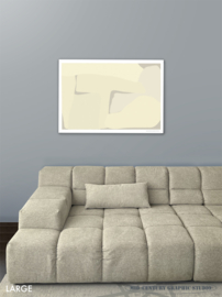 IMPERFECTION (beige) | Midcentury Graphic Studio | Werk op aluminium mat wit