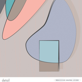 BIRDCAGE (multicolor) | Midcentury Graphic Studio | Werk op aluminium mat wit