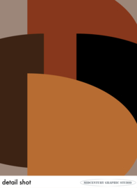 HALF PAST EIGHT | Midcentury Graphic Studio | Werk op aluminium mat wit