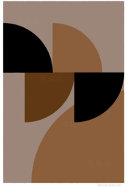 QUARTER PAST TWO (portrait) | Midcentury Graphic Studio | Werk op aluminium mat wit