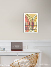 BUTTERFLY  (gold) | Midcentury Graphic Studio | Werk op aluminium mat wit