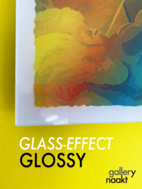 COFFEE (orange) | Caspar Luuk | Art print op GLASS-effect