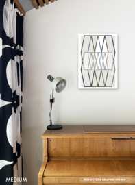CROSSING | Midcentury Graphic Studio | Werk op aluminium mat wit
