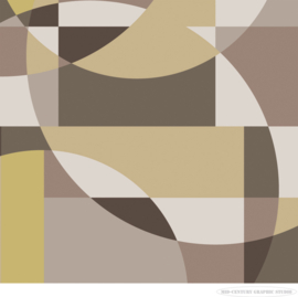 SPACE (brown) | Midcentury Graphic Studio | Werk op aluminium mat wit