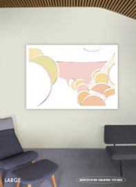 SEA VIEW (pink) | Midcentury Graphic Studio | Werk op aluminium mat wit