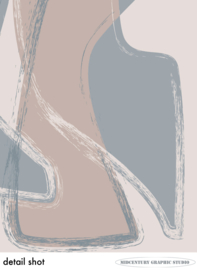 BALLROOM (beige) | Midcentury Graphic Studio | Werk op aluminium mat wit