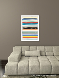 STRIPES 50 | Midcentury Graphic Studio | Werk op aluminium mat wit