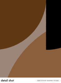 QUARTER PAST TWO (portrait) | Midcentury Graphic Studio | Werk op aluminium mat wit