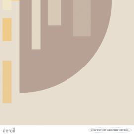 POINTLESS (ochre) | Midcentury Graphic Studio | Werk op aluminium mat wit