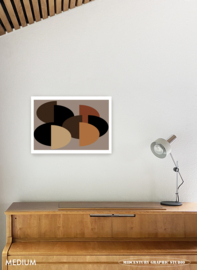 HALF PAST EIGHT | Midcentury Graphic Studio | Werk op aluminium mat wit