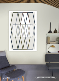 CROSSING | Midcentury Graphic Studio | Werk op aluminium mat wit