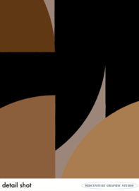 QUARTER PAST TWO (landscape) | Midcentury Graphic Studio | Werk op aluminium mat wit