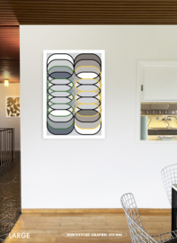 UNITE | Midcentury Graphic Studio | Werk op aluminium mat wit