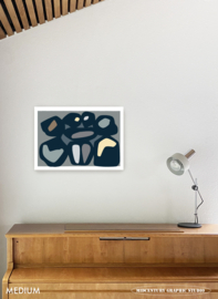 FAMILY (green)  | Midcentury Graphic Studio | Werk op aluminium mat wit