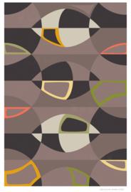 ZEPPELIN (brown) | Midcentury Graphic Studio | Werk op aluminium mat wit