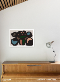 FAMILY (multicolor)  | Midcentury Graphic Studio | Werk op aluminium mat wit