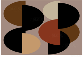 EIGHT O'CLOCK | Midcentury Graphic Studio | Werk op aluminium mat wit