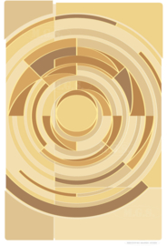 GOLDEN RECORD | Midcentury Graphic Studio | Werk op aluminium mat wit