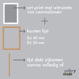 UZURI (white) | Caspar Luuk | Art print op canvas ingelijst