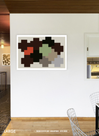 TOTAL | Midcentury Graphic Studio | Werk op aluminium mat wit
