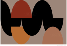 HALF PAST THREE | Midcentury Graphic Studio | Werk op aluminium mat wit