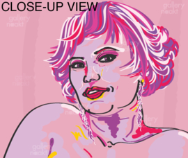 SHOWTIME (pink) | Caspar Luuk | Art print op GLASS-effect