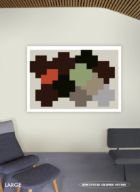 TOTAL | Midcentury Graphic Studio | Werk op aluminium mat wit