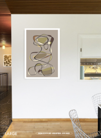 FASHION MODEL (green) | Midcentury Graphic Studio | Werk op aluminium mat wit