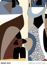 BUS RIDE | Midcentury Graphic Studio | Werk op aluminium mat wit