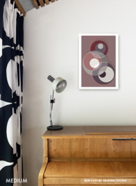 SPOTLIGHTS  (dusty pink) | Midcentury Graphic Studio | Werk op aluminium mat wit
